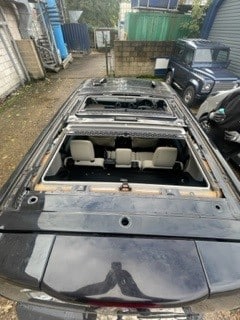 Replacement car glass sunroof before